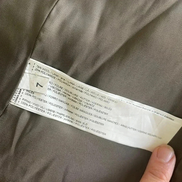 Mango Wool Blend Fringe Plaid Blazer Sz S - Picture 11 of 11